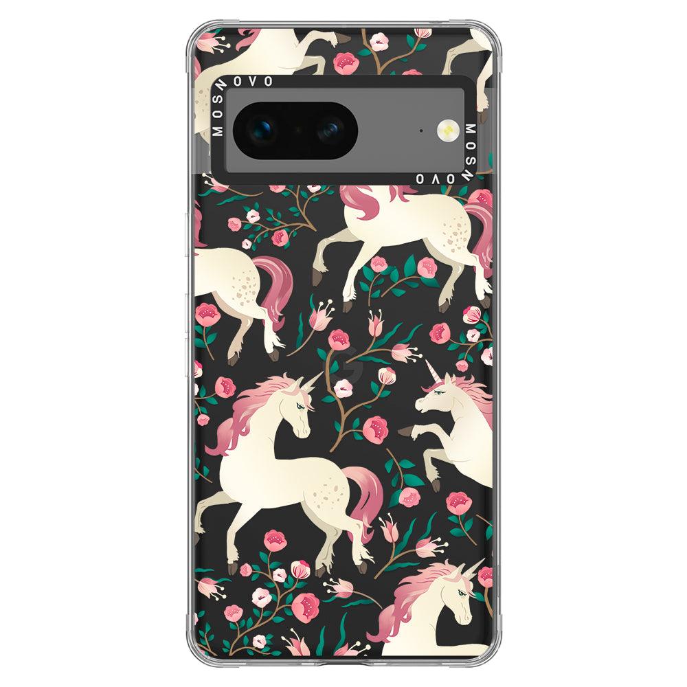 Unicorn Flower Garden Phone Case - Google Pixel 7 Case - MOSNOVO