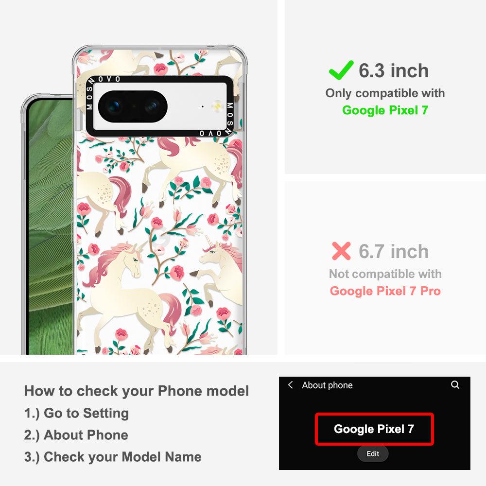 Unicorn Flower Garden Phone Case - Google Pixel 7 Case - MOSNOVO