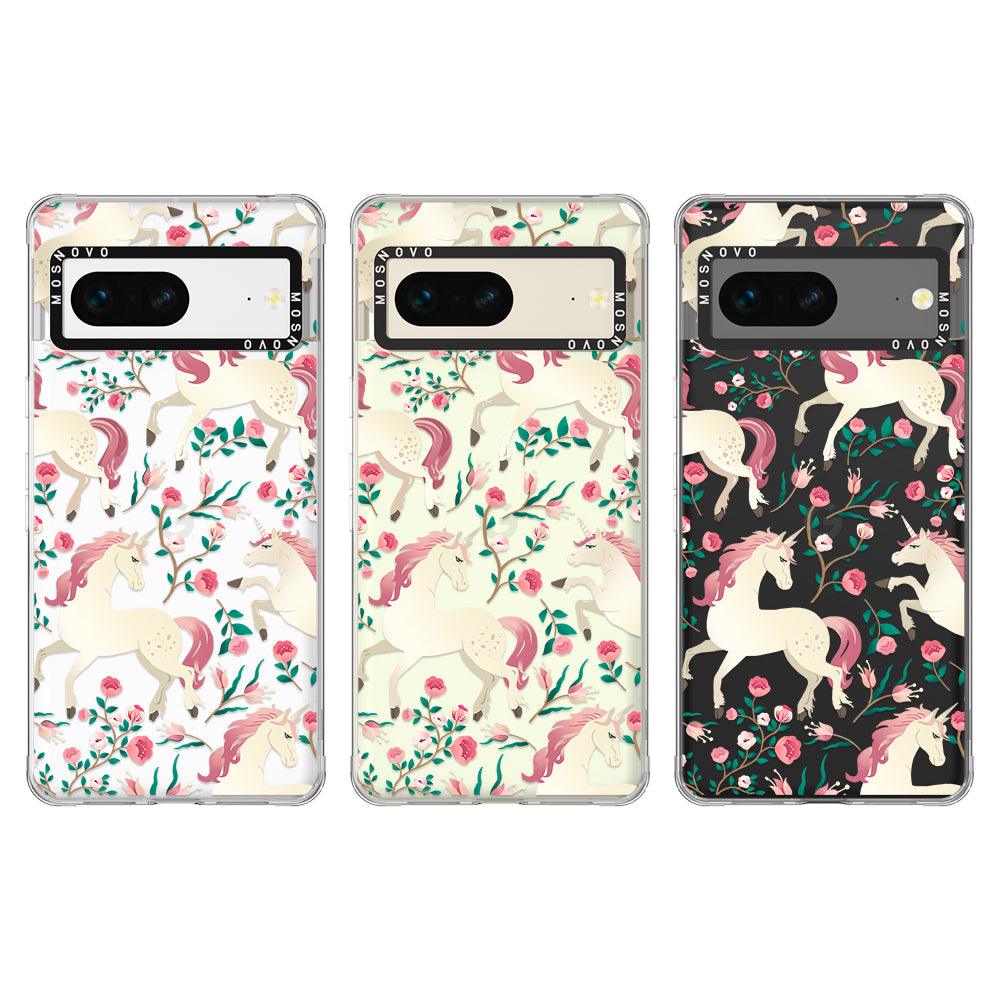 Unicorn Flower Garden Phone Case - Google Pixel 7 Case - MOSNOVO