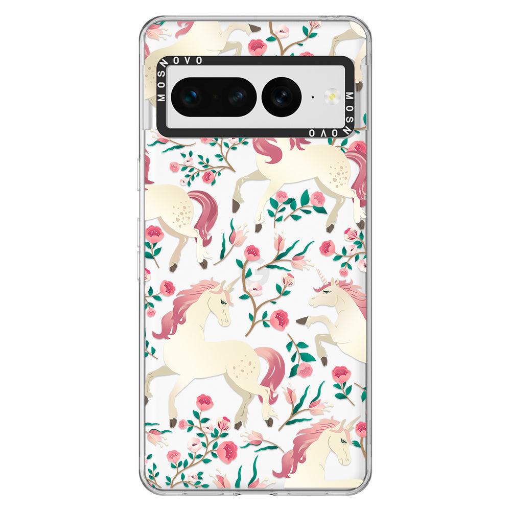 Unicorn Flower Garden Phone Case - Google Pixel 7 Pro Case - MOSNOVO