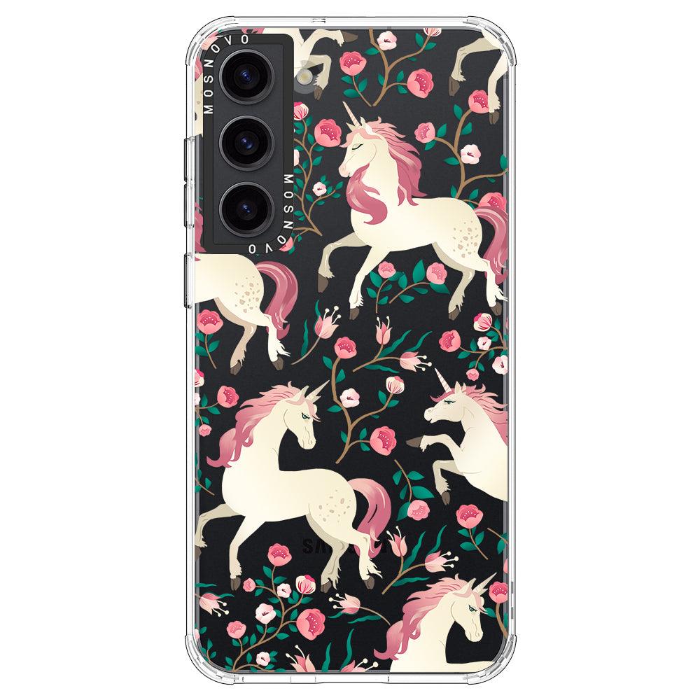 Unicorn Flower Garden Phone Case - Samsung Galaxy S23 Case - MOSNOVO