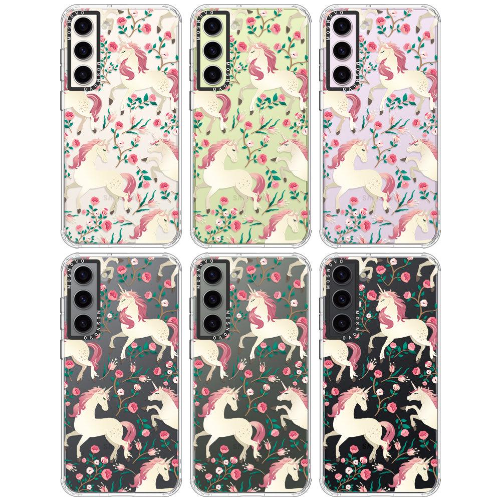 Unicorn Flower Garden Phone Case - Samsung Galaxy S23 Case - MOSNOVO