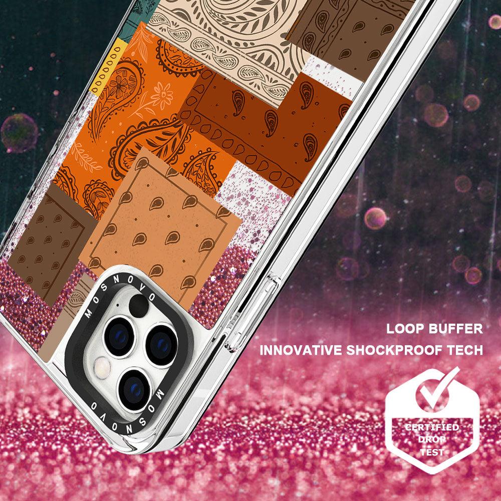 Vintage Paisley Glitter Phone Case - iPhone 12 Pro Max Case - MOSNOVO