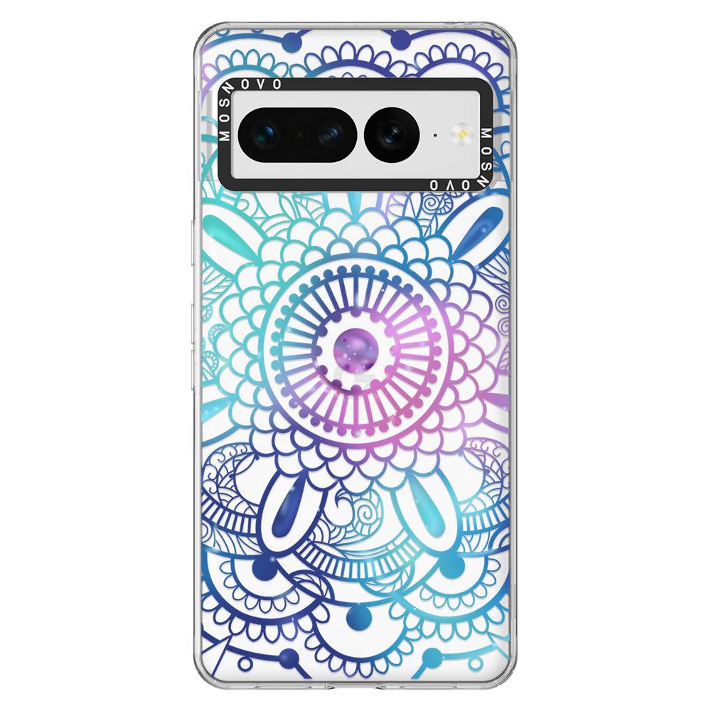 Violet Blue Mandala Phone Case - Google Pixel 7 Pro Case - MOSNOVO