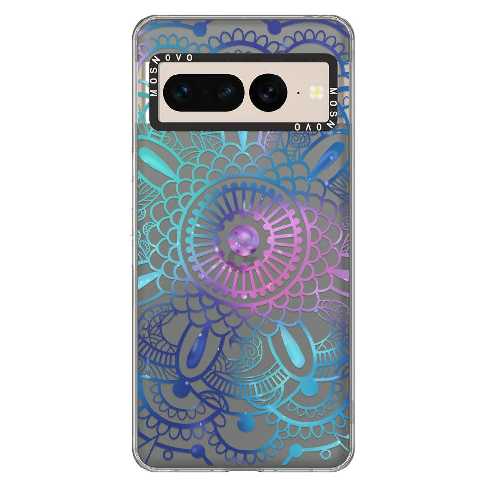 Violet Blue Mandala Phone Case - Google Pixel 7 Pro Case - MOSNOVO