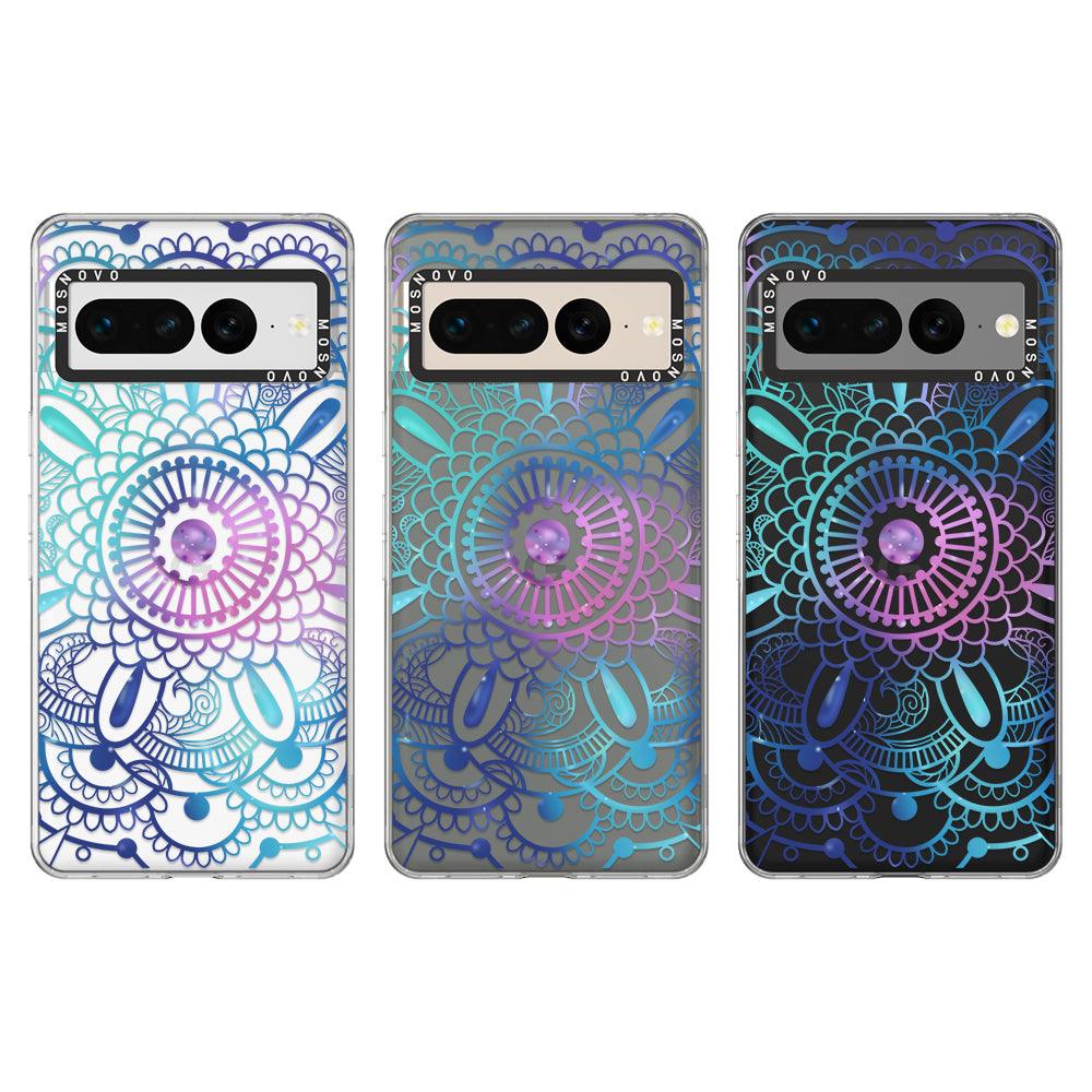 Violet Blue Mandala Phone Case - Google Pixel 7 Pro Case - MOSNOVO