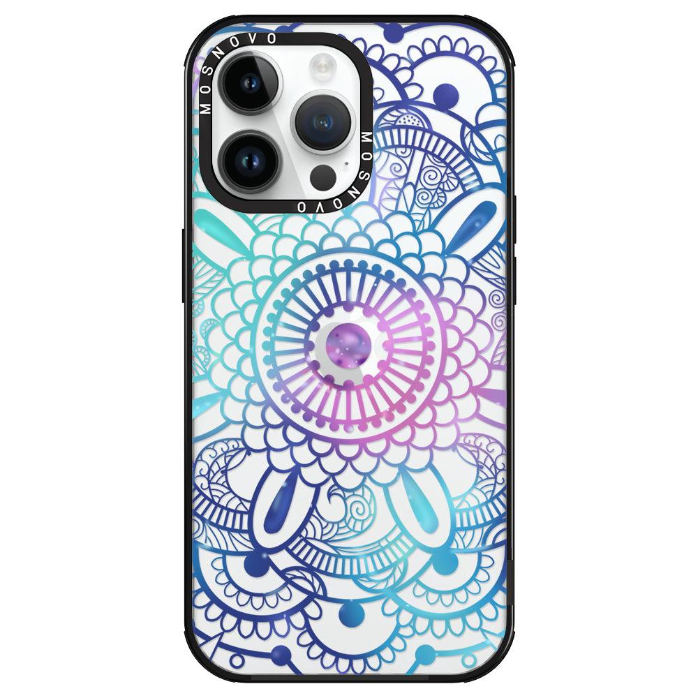 Violet Blue Mandala Phone Case - iPhone 14 Pro Max Case - MOSNOVO