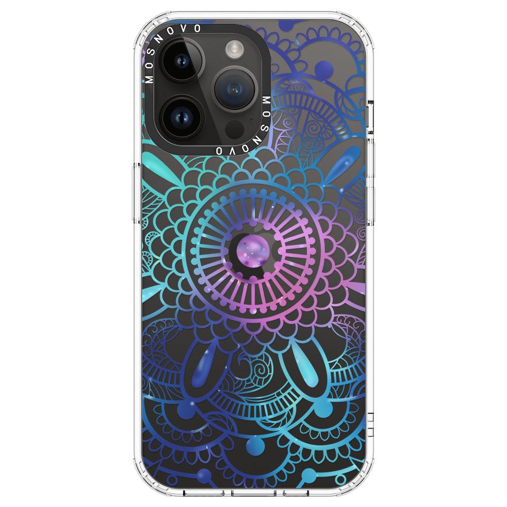 Violet Blue Mandala Phone Case - iPhone 14 Pro Max Case - MOSNOVO