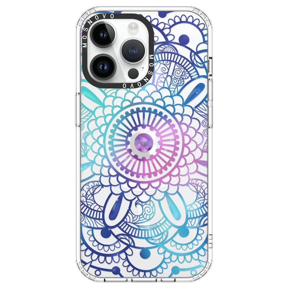 Violet Blue Mandala Phone Case - iPhone 14 Pro Max Case - MOSNOVO