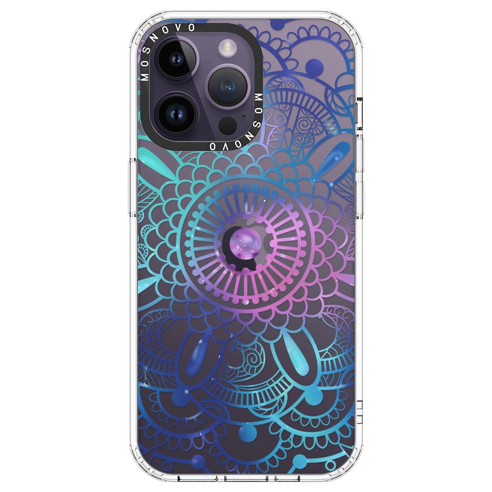 Violet Blue Mandala Phone Case - iPhone 14 Pro Max Case - MOSNOVO