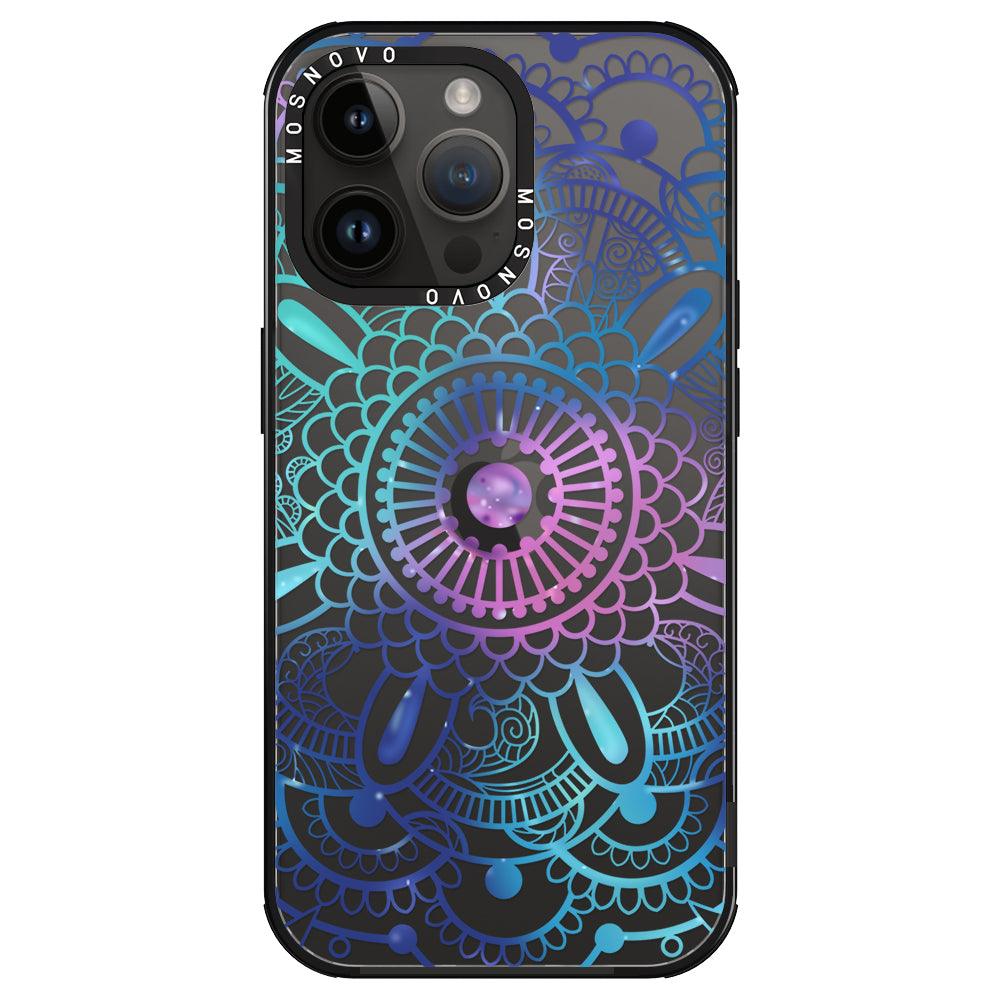 Violet Blue Mandala Phone Case - iPhone 14 Pro Max Case - MOSNOVO