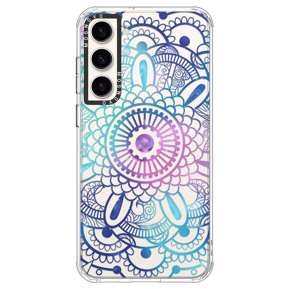 Violet Blue Mandala Phone Case - Samsung Galaxy S23 Case - MOSNOVO