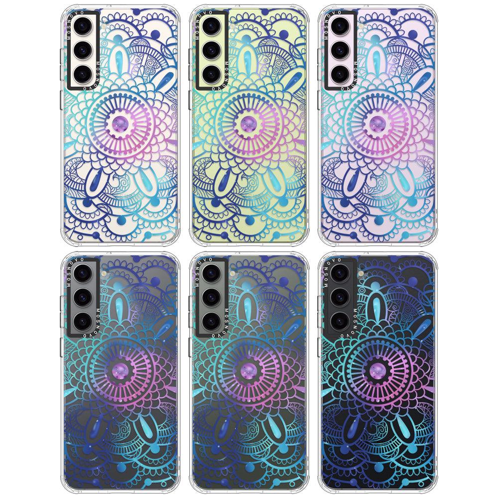 Violet Blue Mandala Phone Case - Samsung Galaxy S23 Case - MOSNOVO