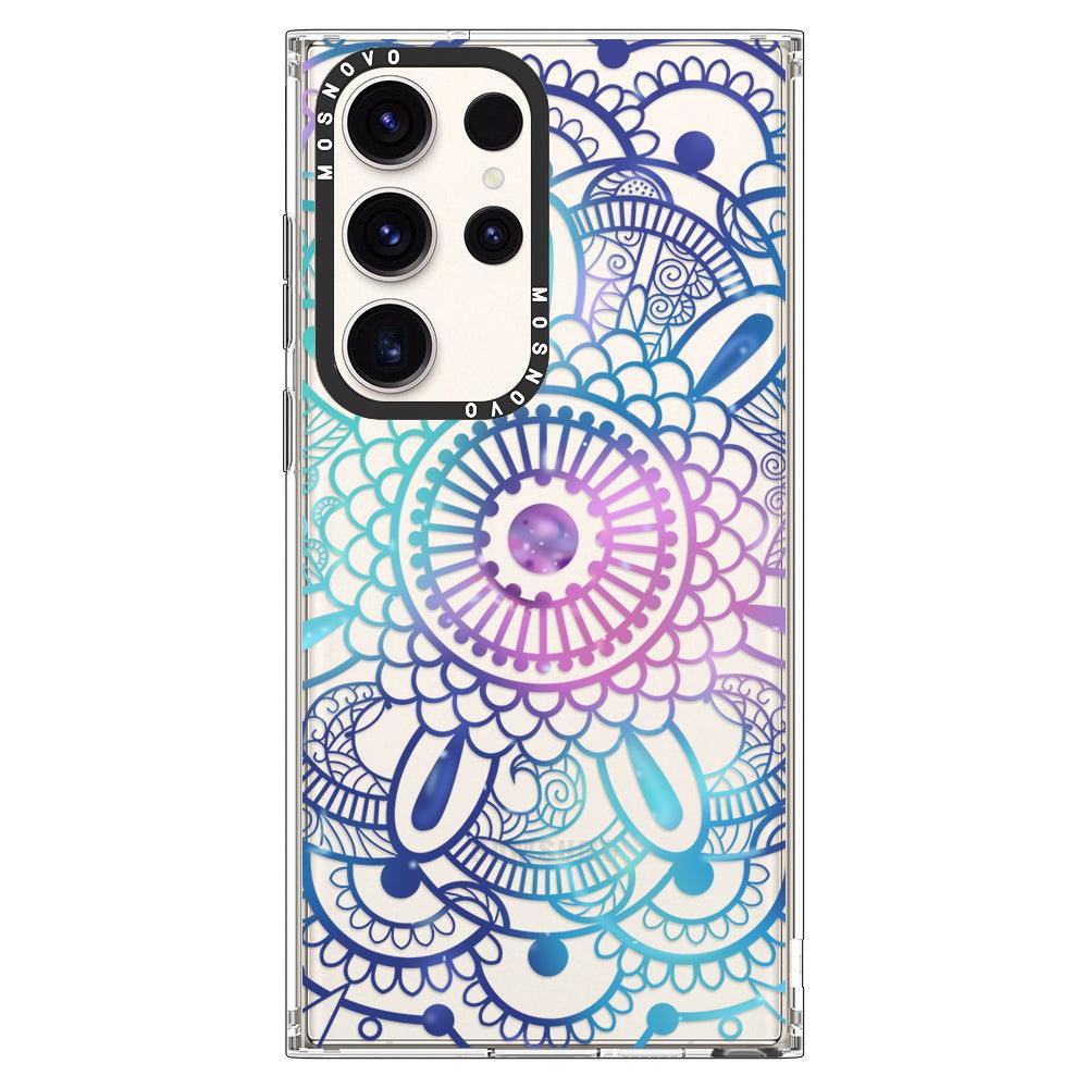 Violet Blue Mandala Phone Case - Samsung Galaxy S23 Ultra Case - MOSNOVO