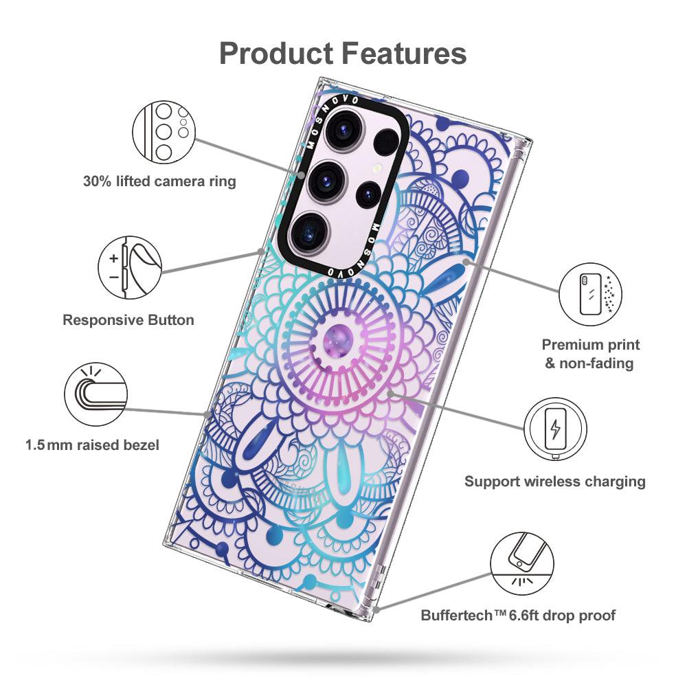 Violet Blue Mandala Phone Case - Samsung Galaxy S23 Ultra Case - MOSNOVO