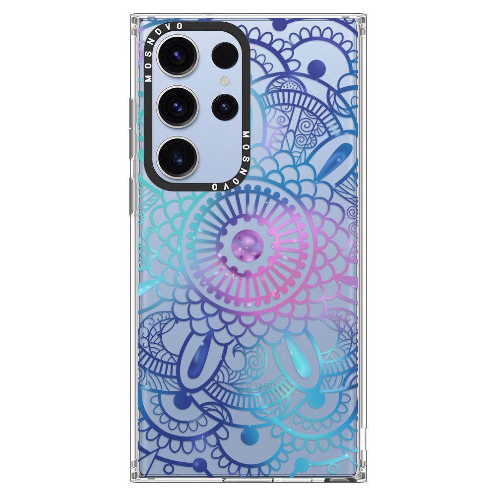 Violet Blue Mandala Phone Case - Samsung Galaxy S23 Ultra Case - MOSNOVO