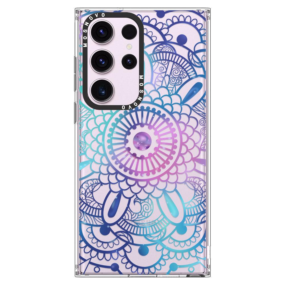 Violet Blue Mandala Phone Case - Samsung Galaxy S23 Ultra Case - MOSNOVO