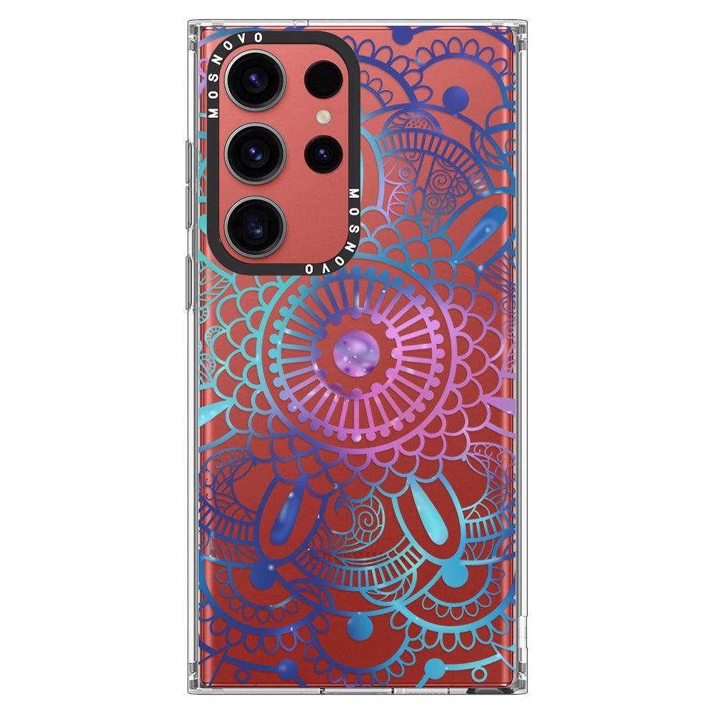 Violet Blue Mandala Phone Case - Samsung Galaxy S23 Ultra Case - MOSNOVO