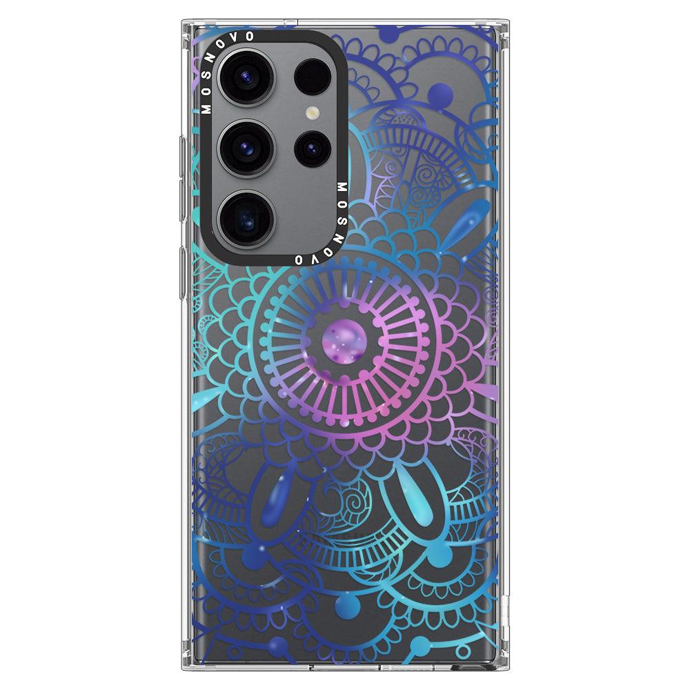 Violet Blue Mandala Phone Case - Samsung Galaxy S23 Ultra Case - MOSNOVO