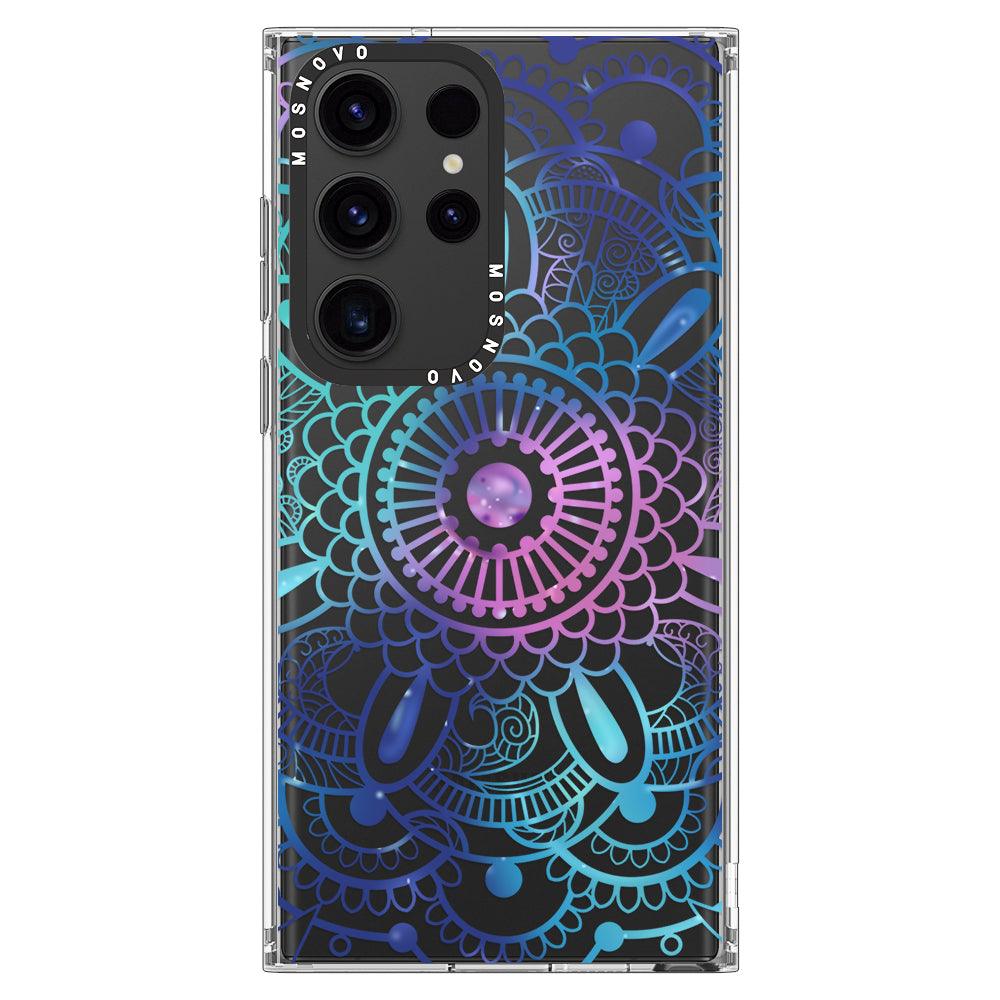 Violet Blue Mandala Phone Case - Samsung Galaxy S23 Ultra Case - MOSNOVO