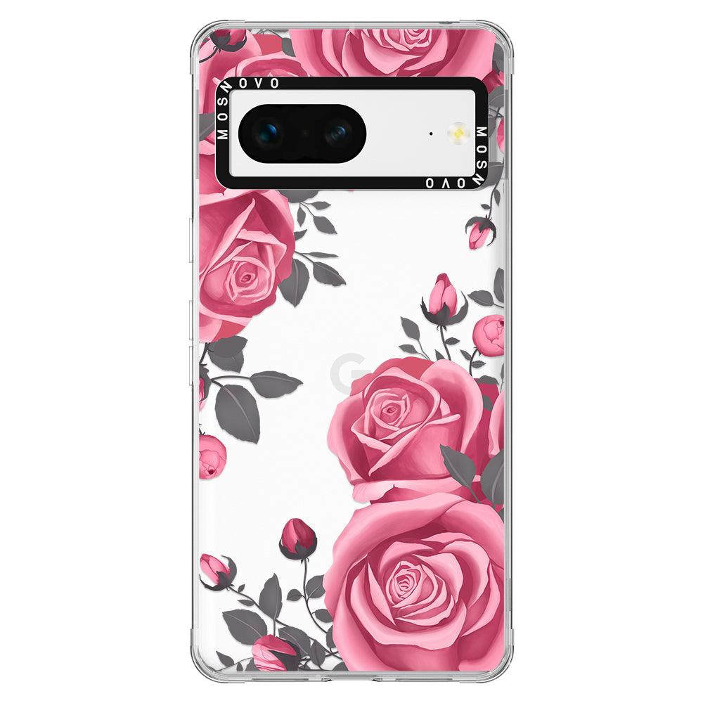 Viva Magenta Flower Phone Case - Google Pixel 7 Case - MOSNOVO