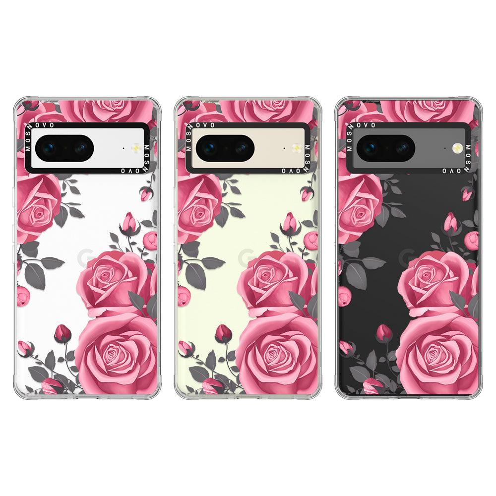 Viva Magenta Flower Phone Case - Google Pixel 7 Case - MOSNOVO