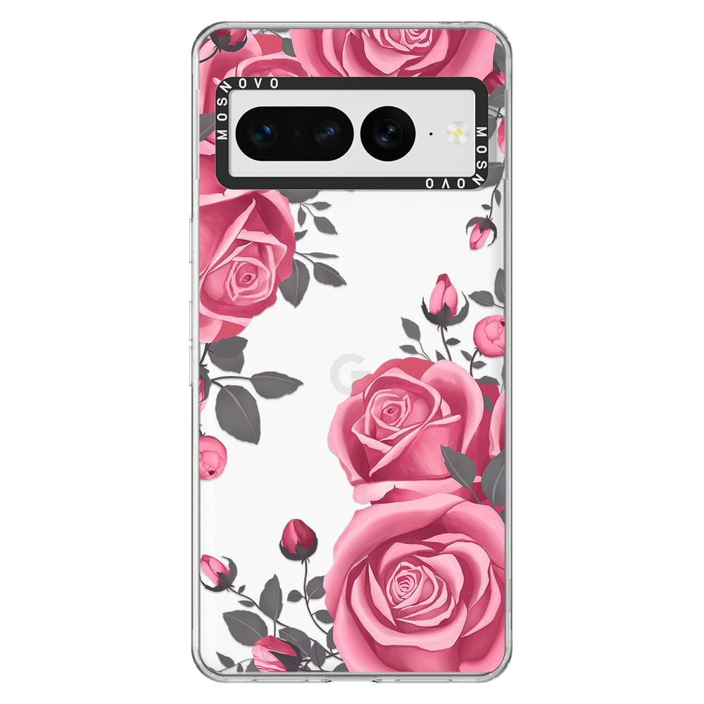 Viva Magenta Flower Phone Case - Google Pixel 7 Pro Case - MOSNOVO