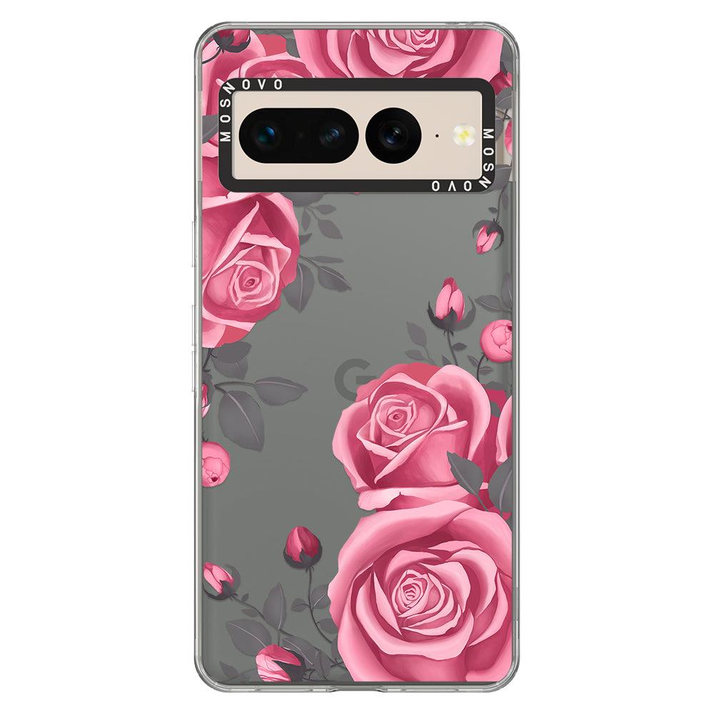 Viva Magenta Flower Phone Case - Google Pixel 7 Pro Case - MOSNOVO