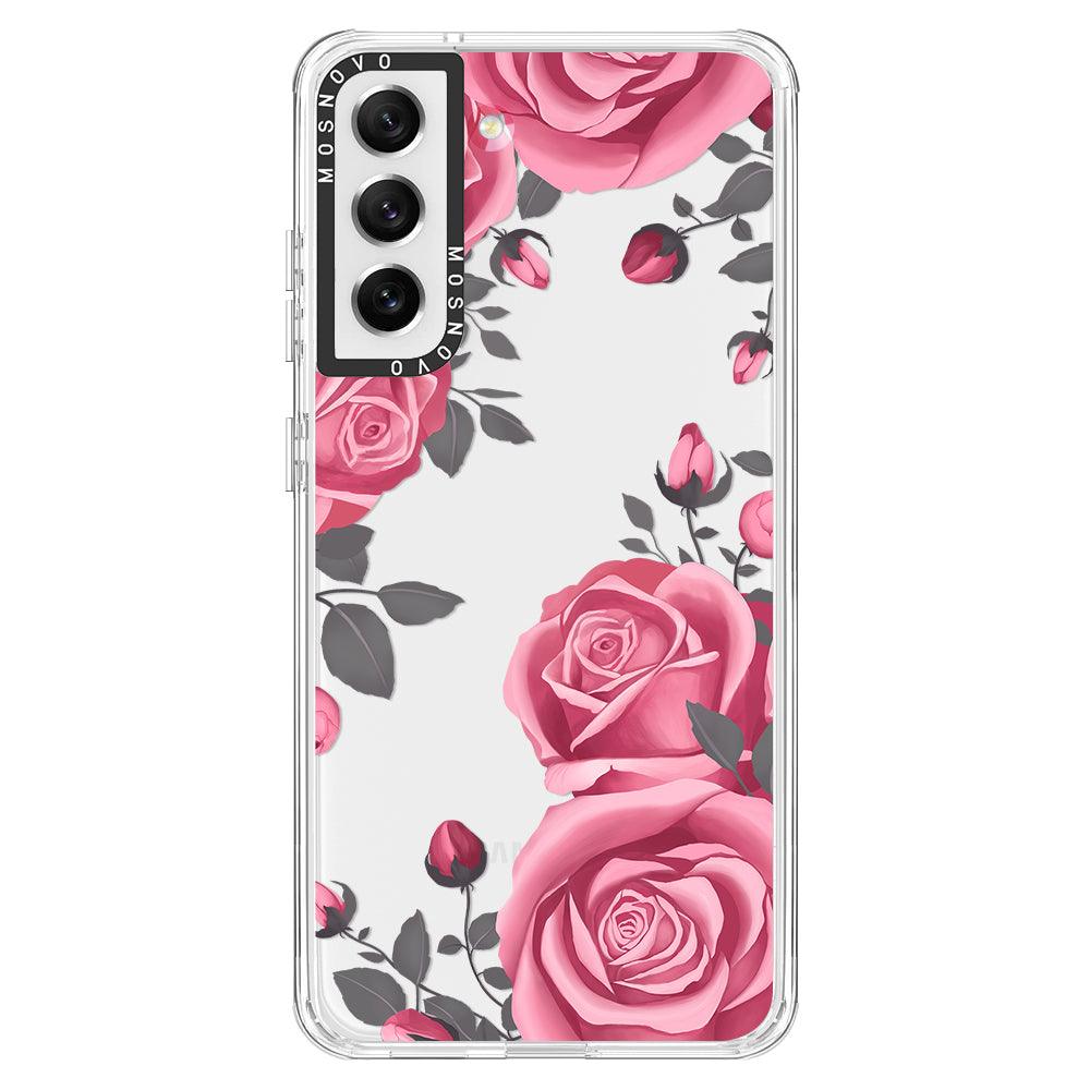 Viva Magenta Flower Phone Case - Samsung Galaxy S21 FE Case - MOSNOVO