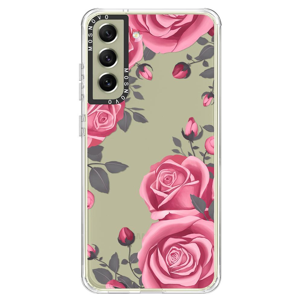 Viva Magenta Flower Phone Case - Samsung Galaxy S21 FE Case - MOSNOVO