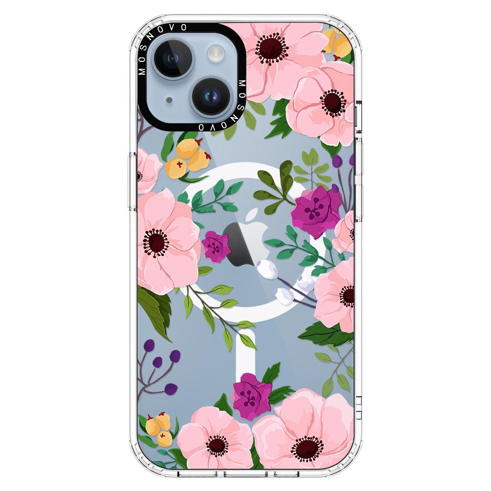 Watercolor Floral Phone Case - iPhone 14 Plus Case - MOSNOVO