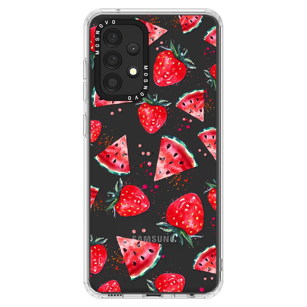 Watermelon and Strawberry Phone Case - Samsung Galaxy A52 & A52s Case - MOSNOVO