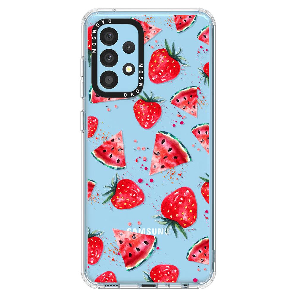 Watermelon and Strawberry Phone Case - Samsung Galaxy A52 & A52s Case - MOSNOVO