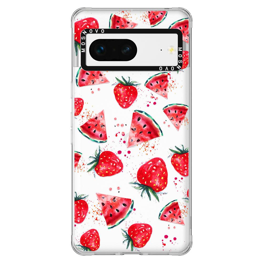 Watermelon Strawberry Phone Case - Google Pixel 7 Case - MOSNOVO