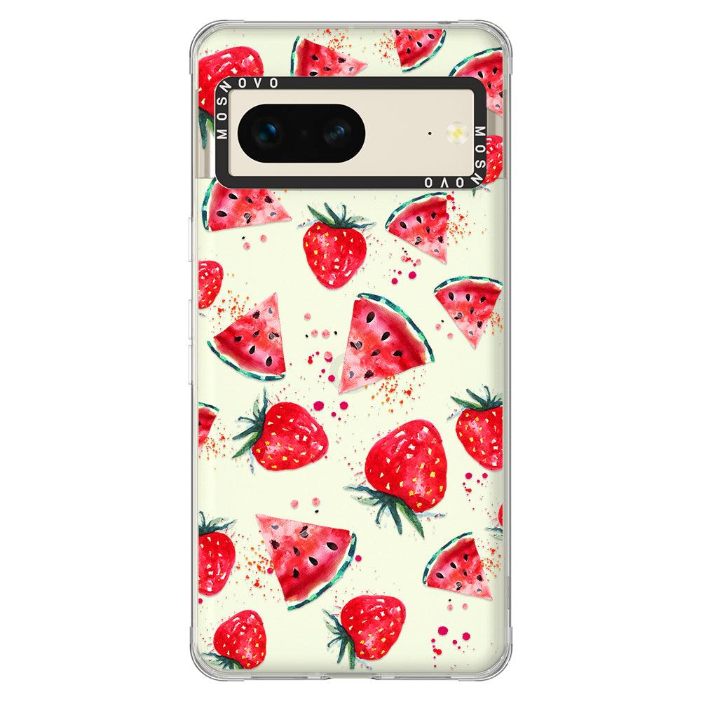 Watermelon Strawberry Phone Case - Google Pixel 7 Case - MOSNOVO