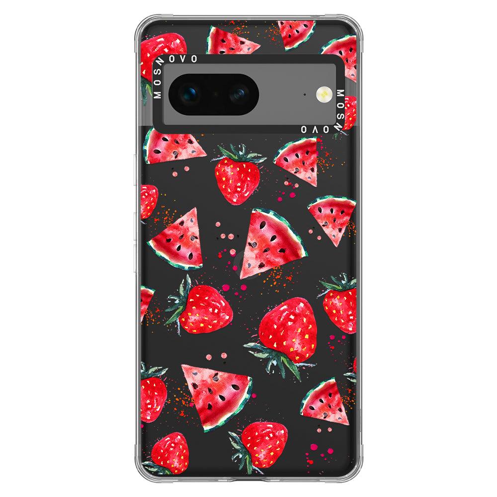 Watermelon Strawberry Phone Case - Google Pixel 7 Case - MOSNOVO