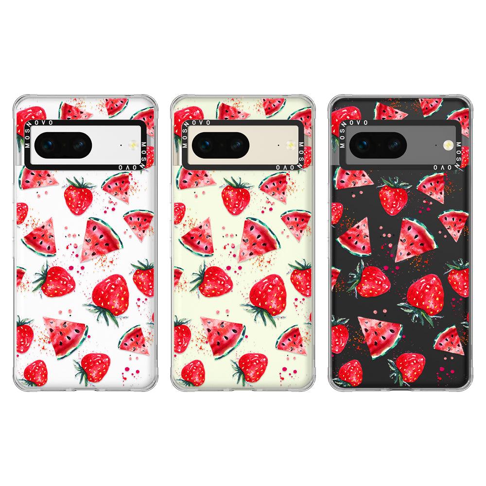 Watermelon Strawberry Phone Case - Google Pixel 7 Case - MOSNOVO