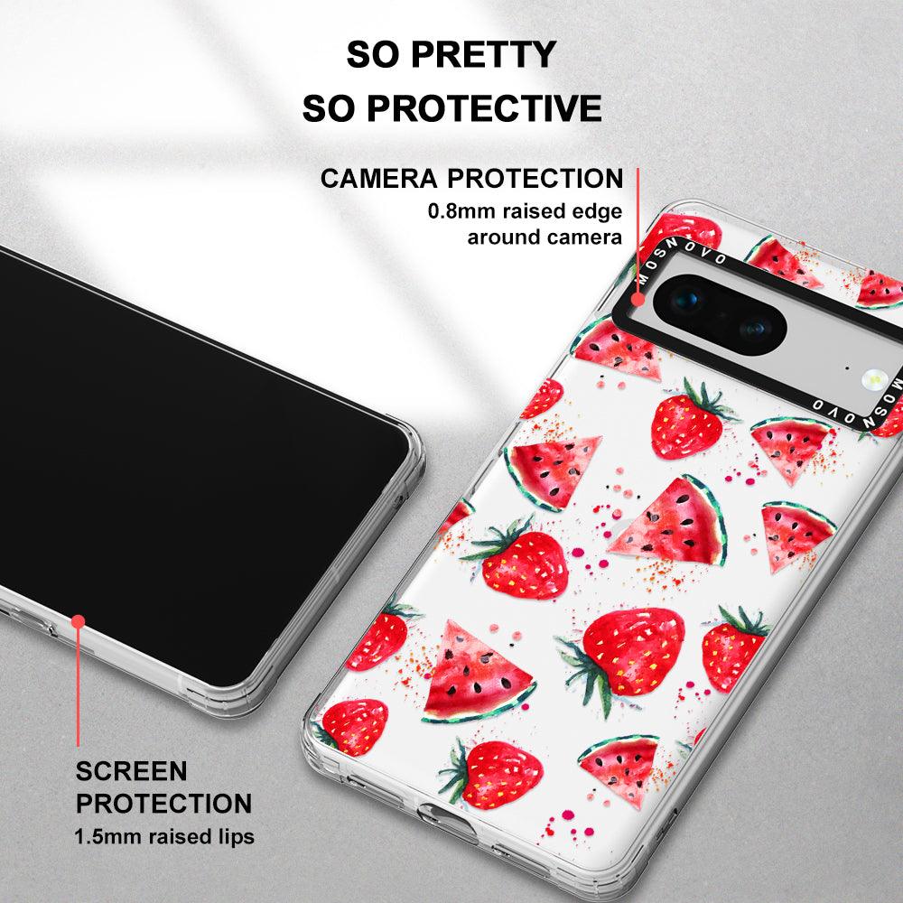 Watermelon Strawberry Phone Case - Google Pixel 7 Case - MOSNOVO