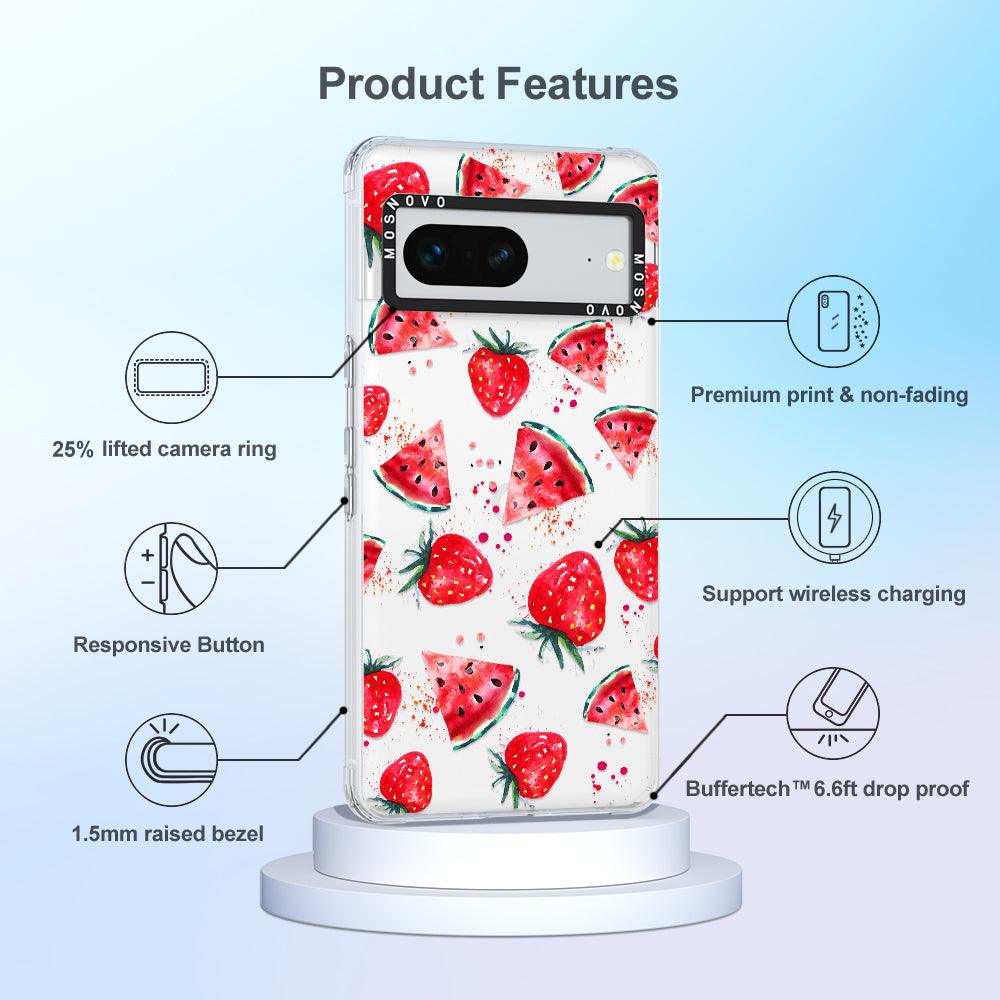 Watermelon Strawberry Phone Case - Google Pixel 7 Case - MOSNOVO