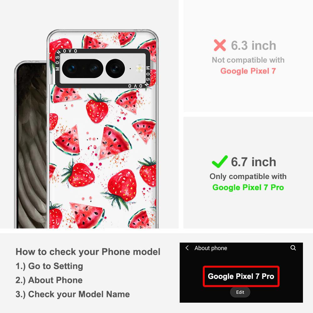 Watermelon Strawberry Phone Case - Google Pixel 7 Pro Case - MOSNOVO