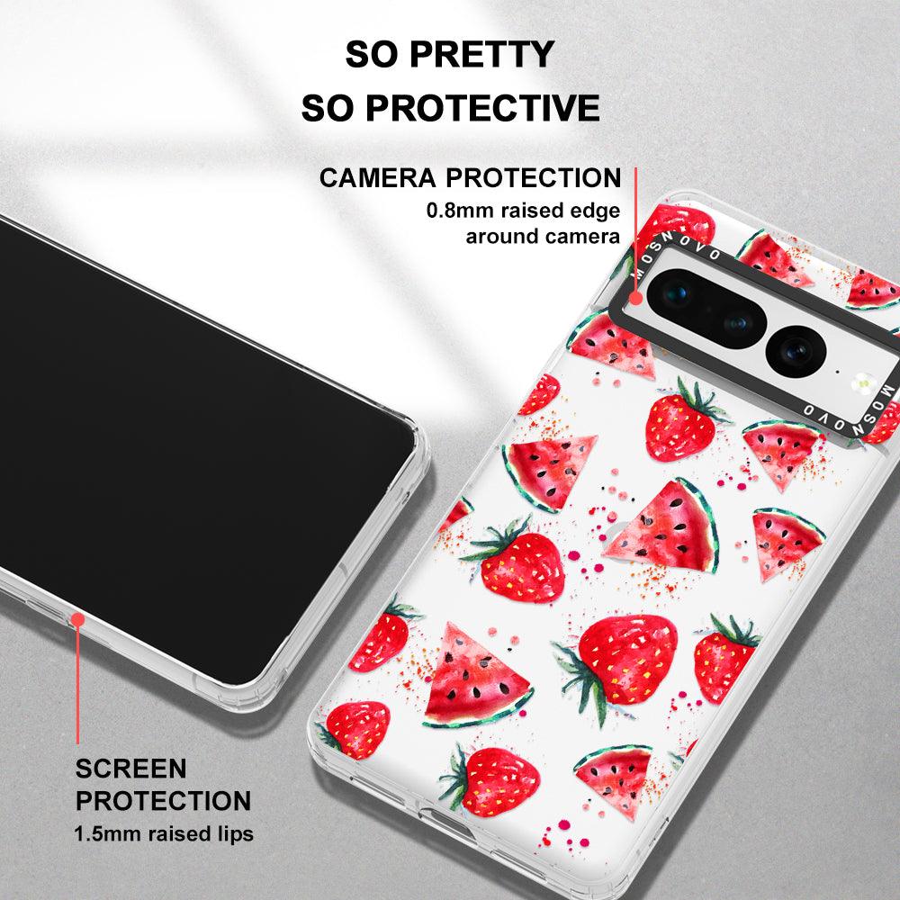 Watermelon Strawberry Phone Case - Google Pixel 7 Pro Case - MOSNOVO