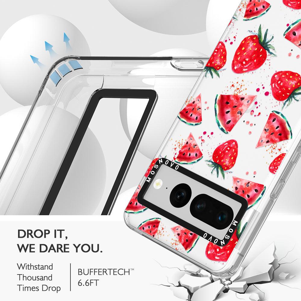 Watermelon Strawberry Phone Case - Google Pixel 7 Pro Case - MOSNOVO