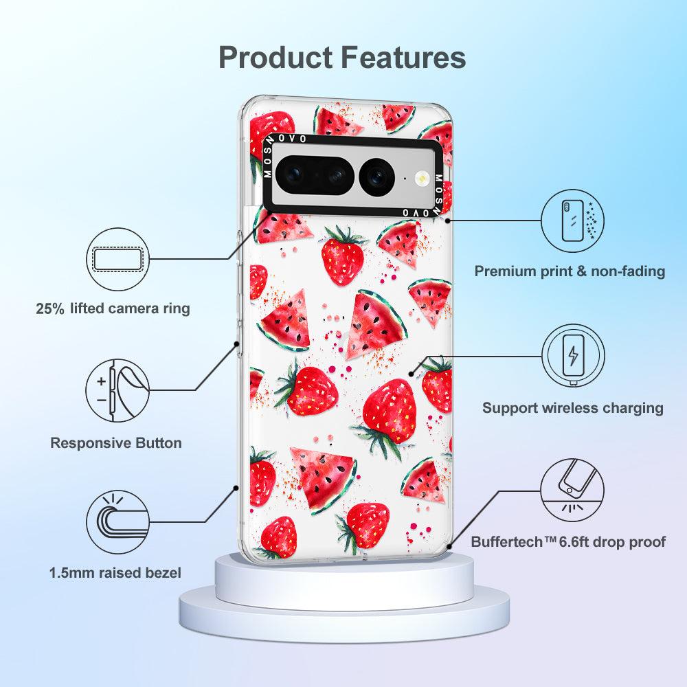 Watermelon Strawberry Phone Case - Google Pixel 7 Pro Case - MOSNOVO