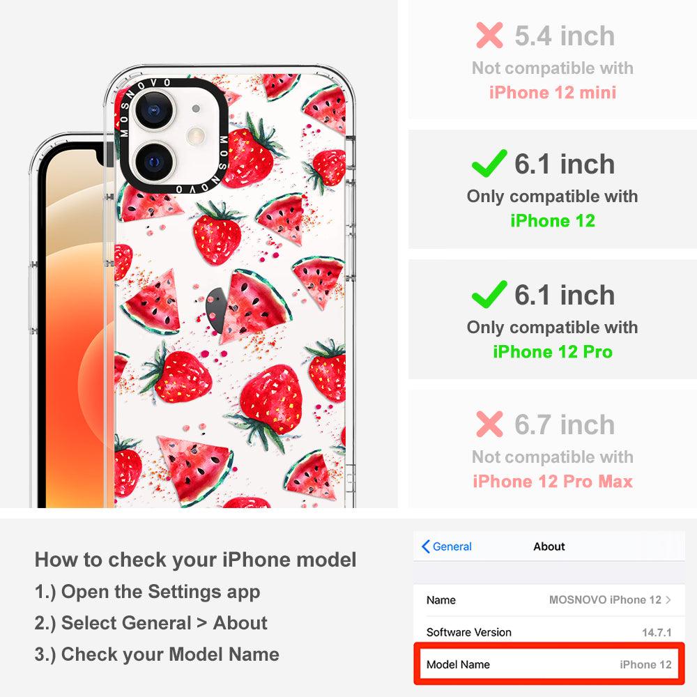 Watermelon Strawberry Phone Case - iPhone 12 Case - MOSNOVO