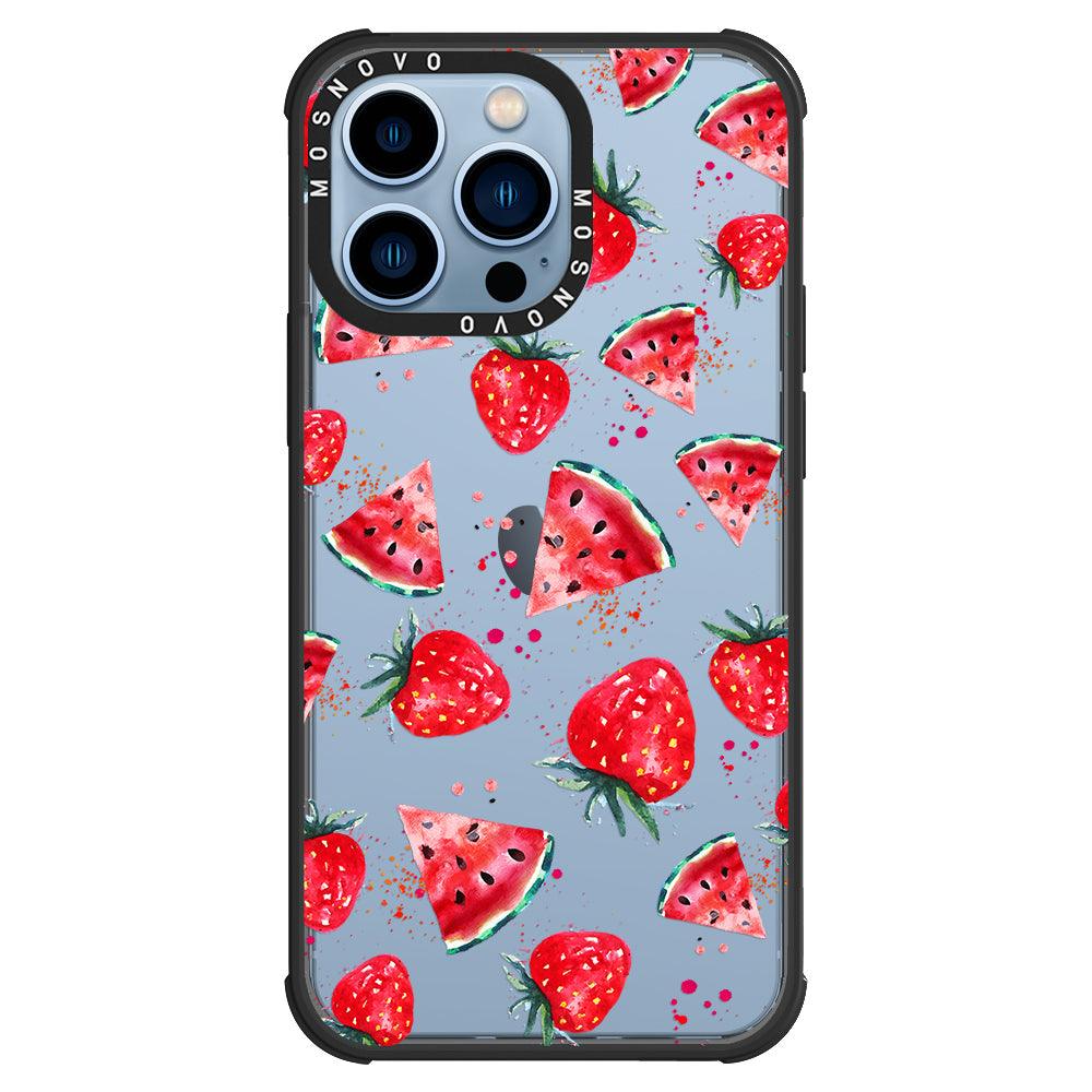 Watermelon and Strawberry Phone Case - iPhone 13 Pro Case - MOSNOVO