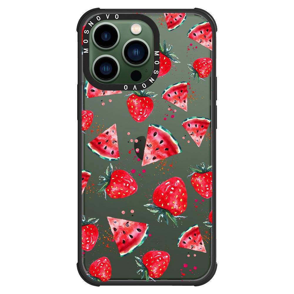 Watermelon and Strawberry Phone Case - iPhone 13 Pro Case - MOSNOVO