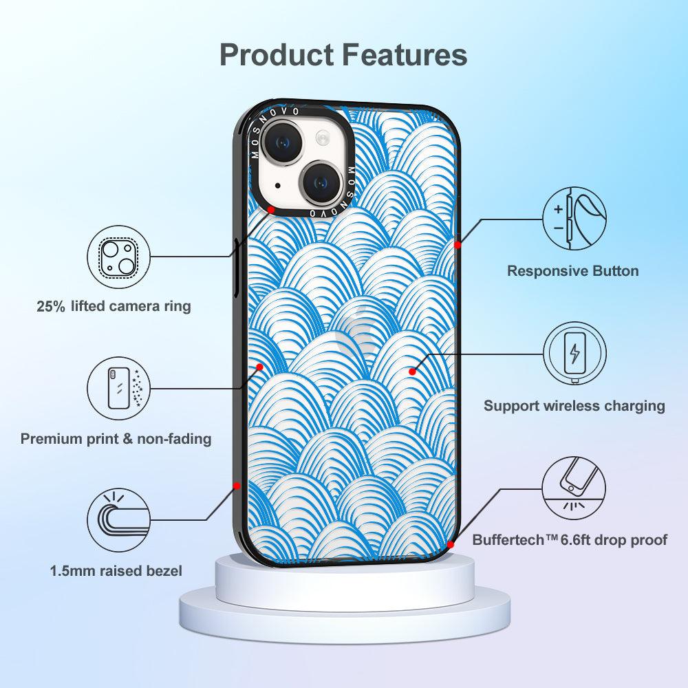 Wavy Wave Phone Case - iPhone 14 Plus Case - MOSNOVO