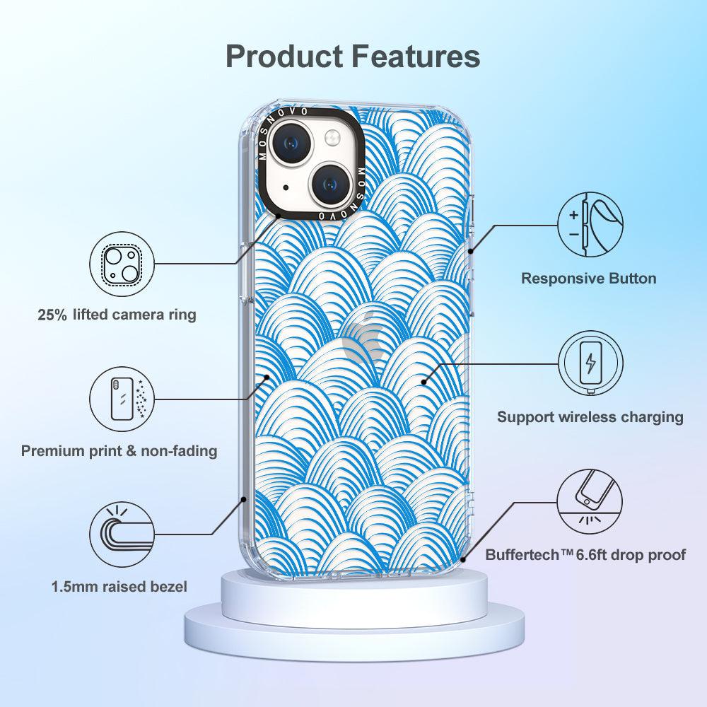 Wavy Wave Phone Case - iPhone 14 Plus Case - MOSNOVO