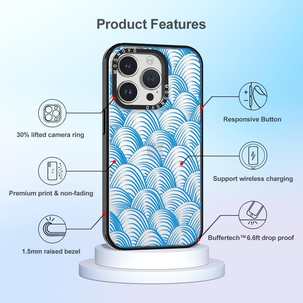 Wavy Wave Phone Case - iPhone 14 Pro Case - MOSNOVO