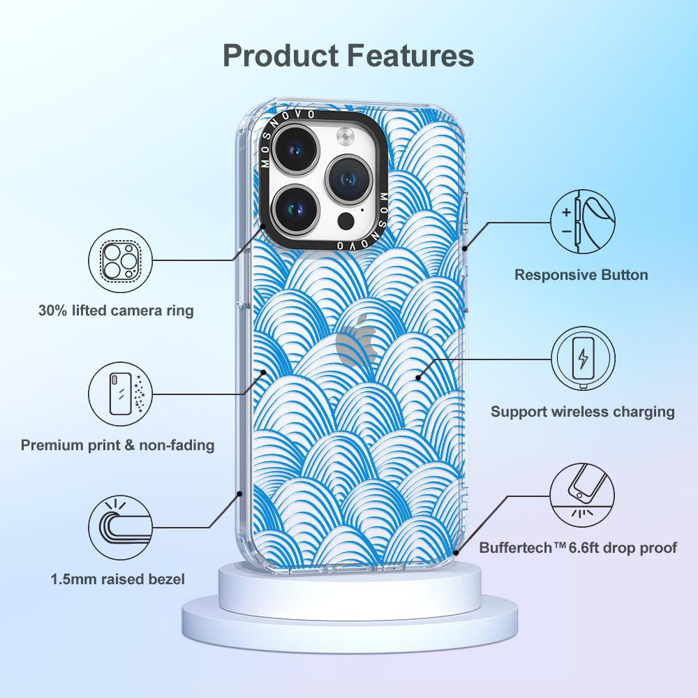 Wavy Wave Phone Case - iPhone 14 Pro Case - MOSNOVO